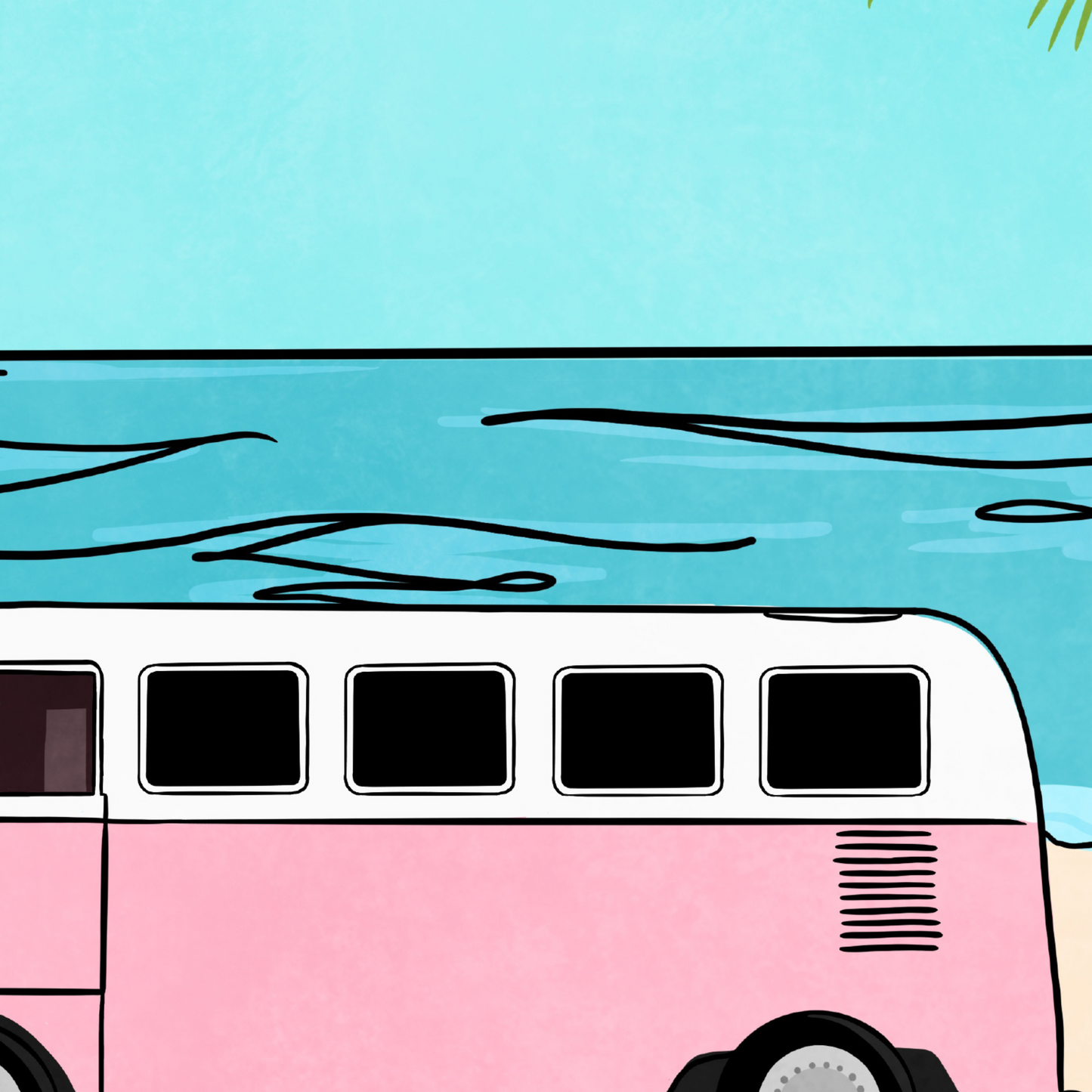 Camper In The Sun Print