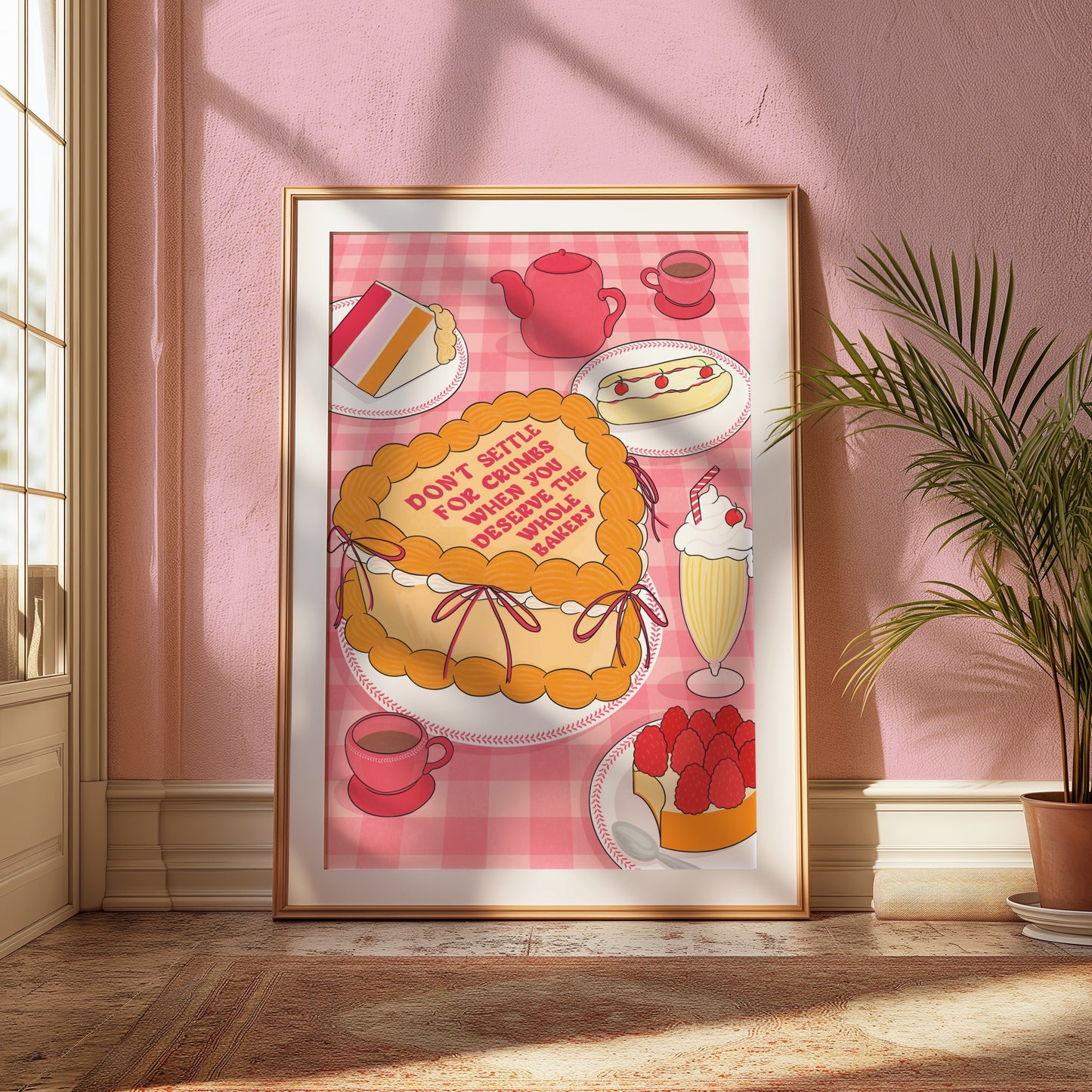 Don't Settle For Crumbs Illustrated Art Print