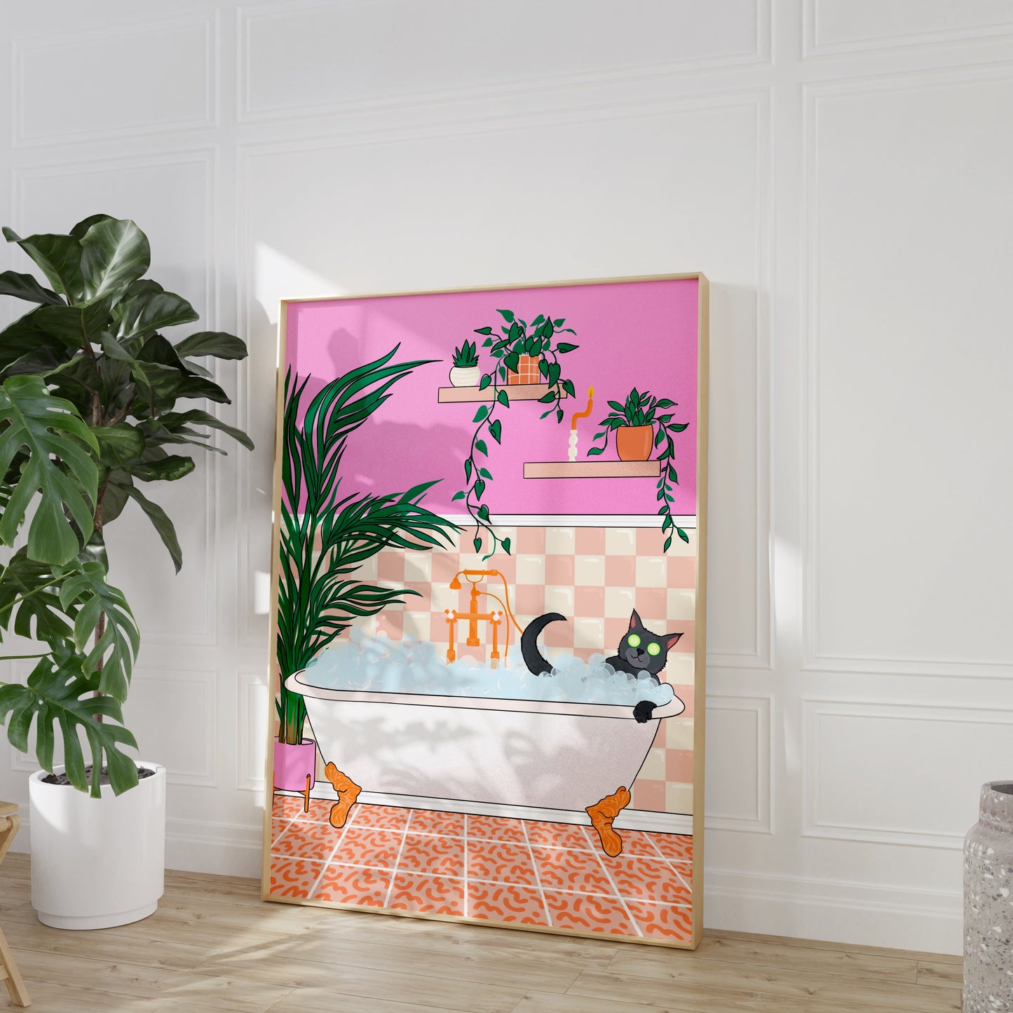 Bathtime Illustrated Print