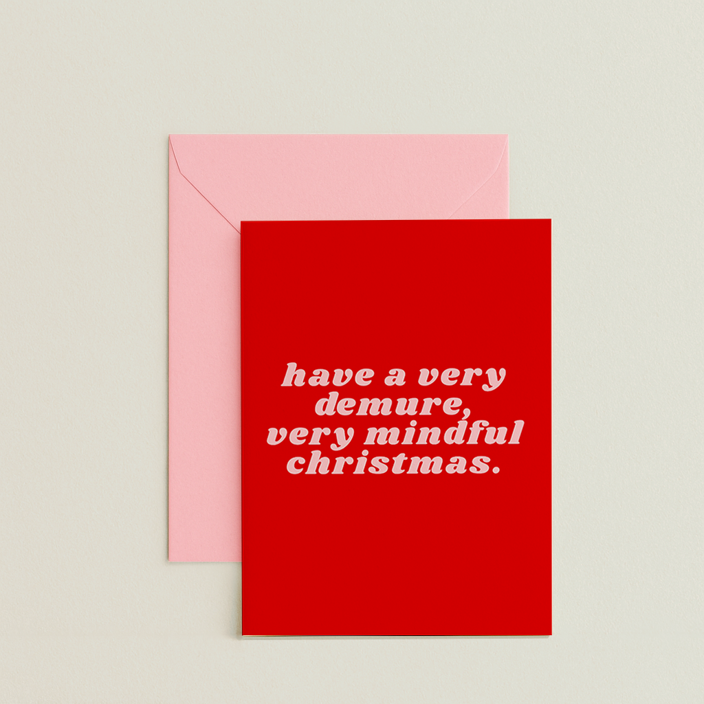 Demure Christmas Card