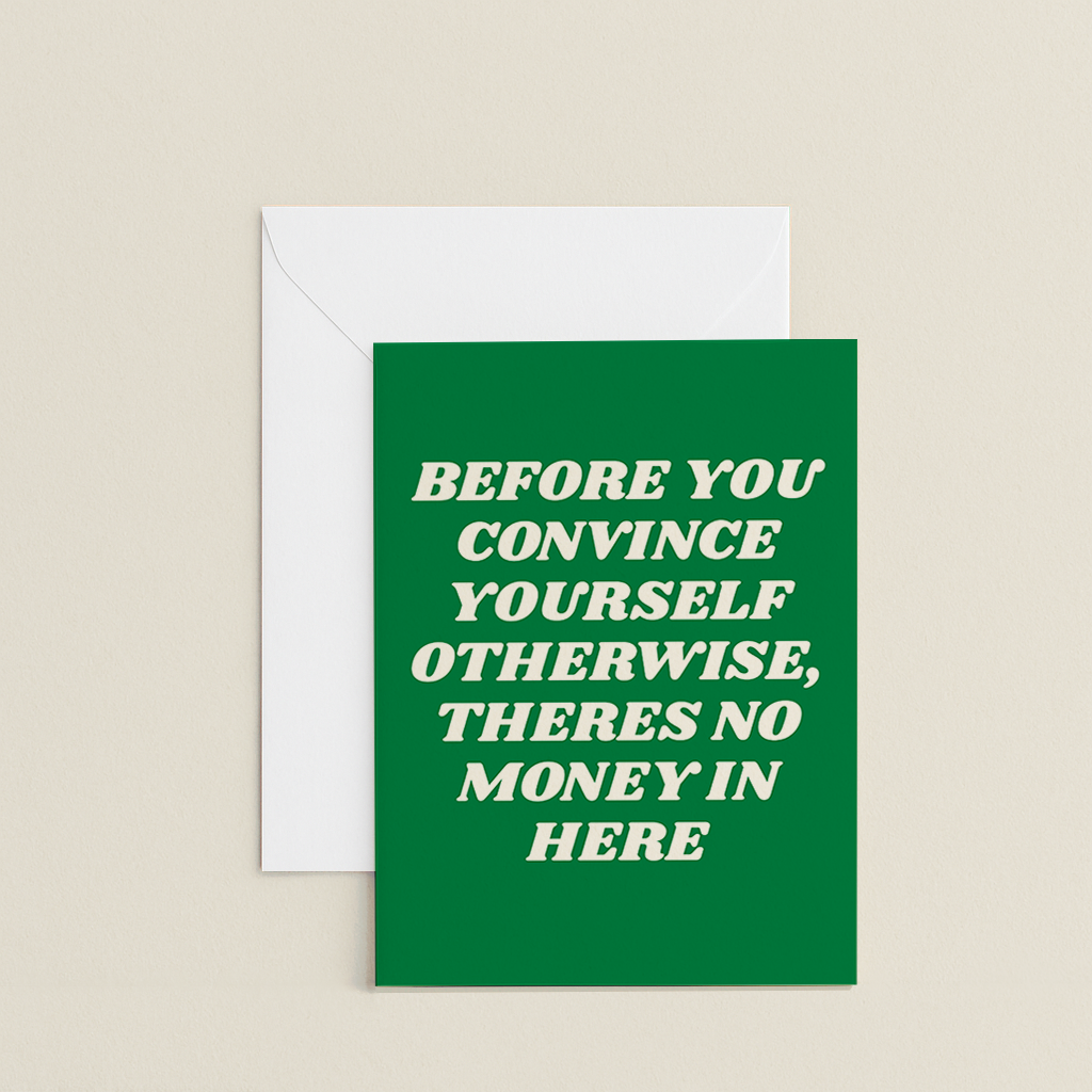 No Money Inside Christmas Card