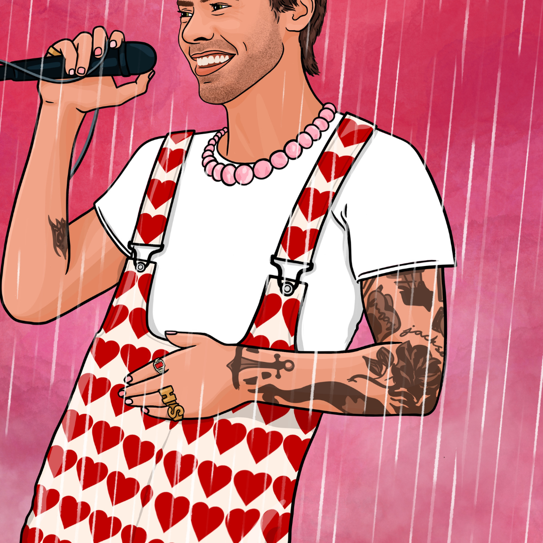 Harry Styles Love On Tour Illustrated Print