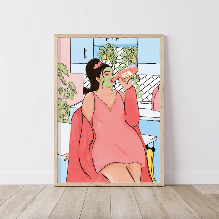 Wine In The Kitchen Print