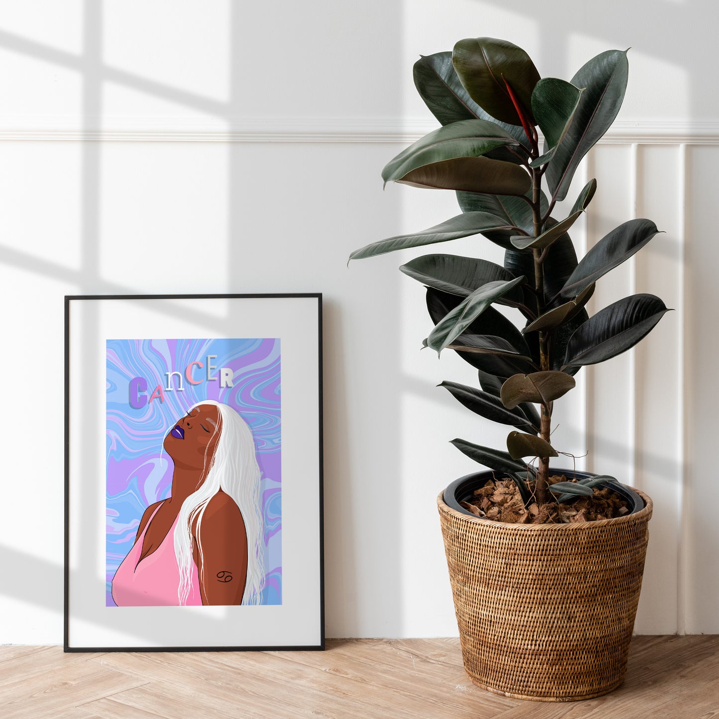 Cancer Zodiac Illustrated Print