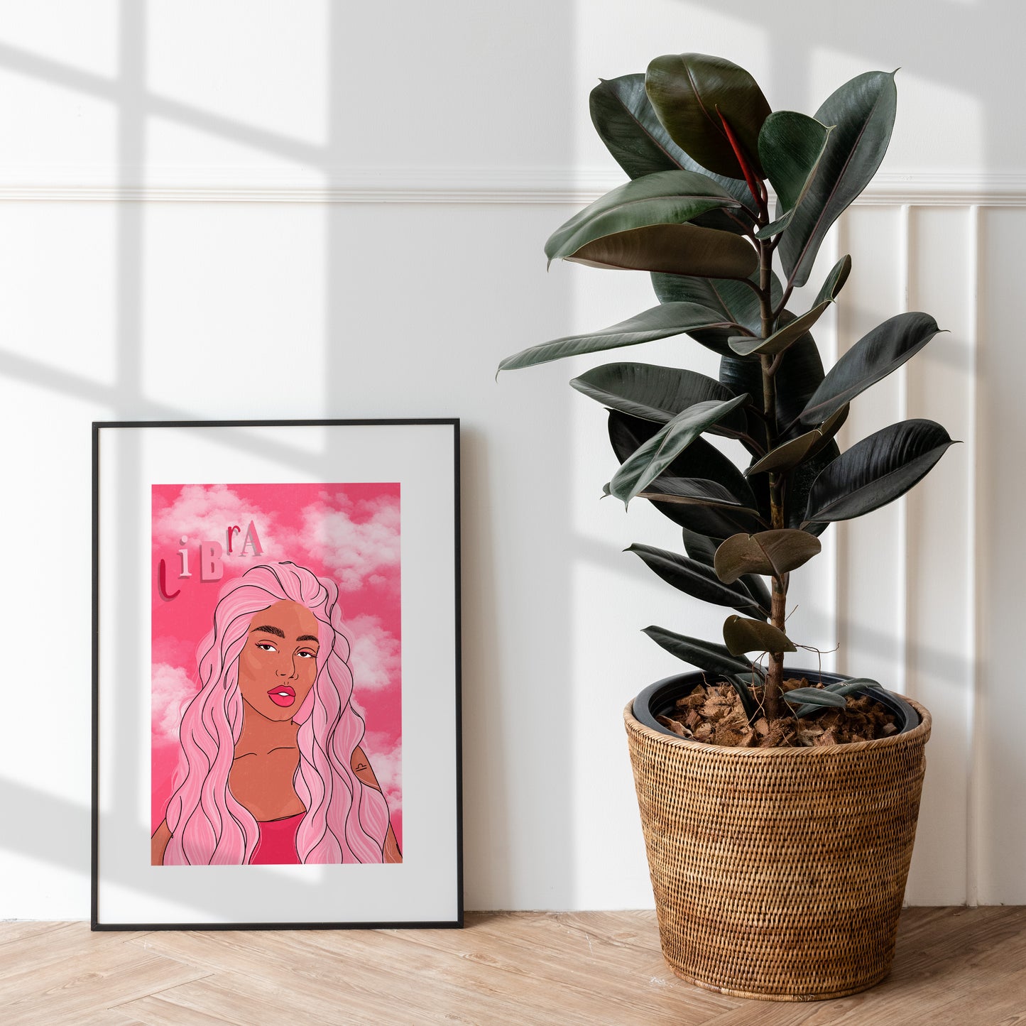 Libra Zodiac Illustrated Print