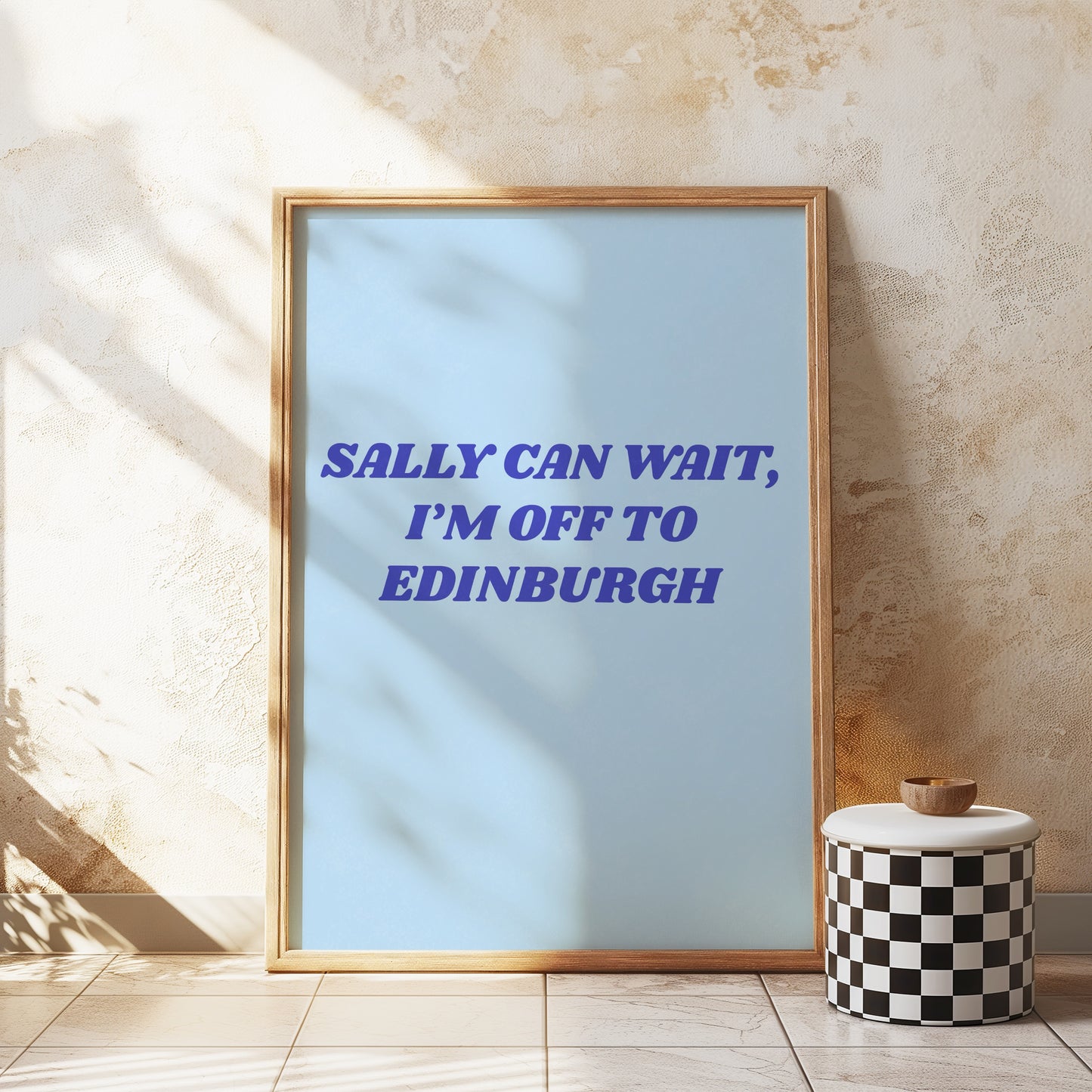 Customisable UK Sally Can Wait Oasis Print