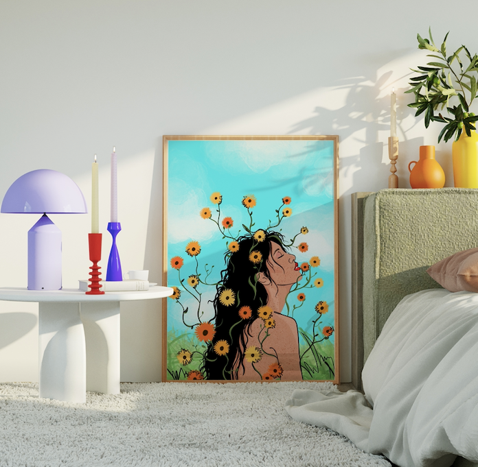 Soak Up The Vibes Illustrated Art Print