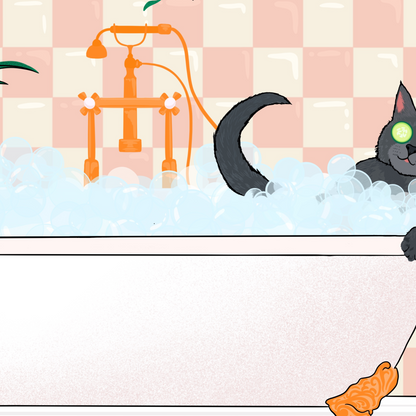 Bathtime Illustrated Print