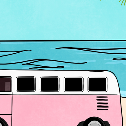 Camper In The Sun Print