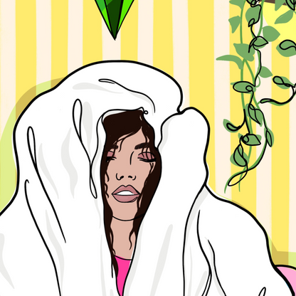 The Sims Duvet Day Illustrated Print