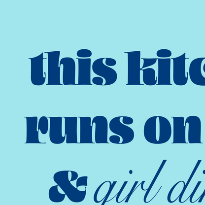 Coffee & Girl Dinner Typography Art Print