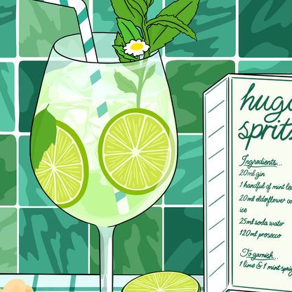 Hugo Spritz Illustrated Art Print