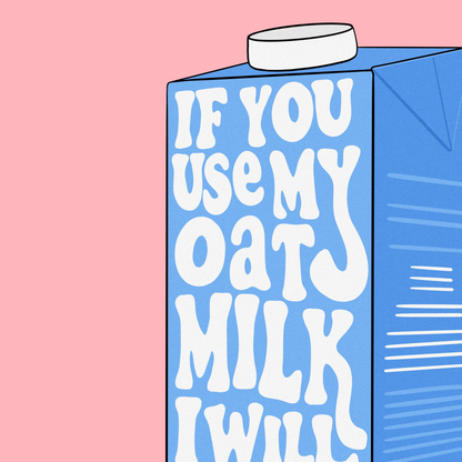 Oat Milk Illustrated Art Print