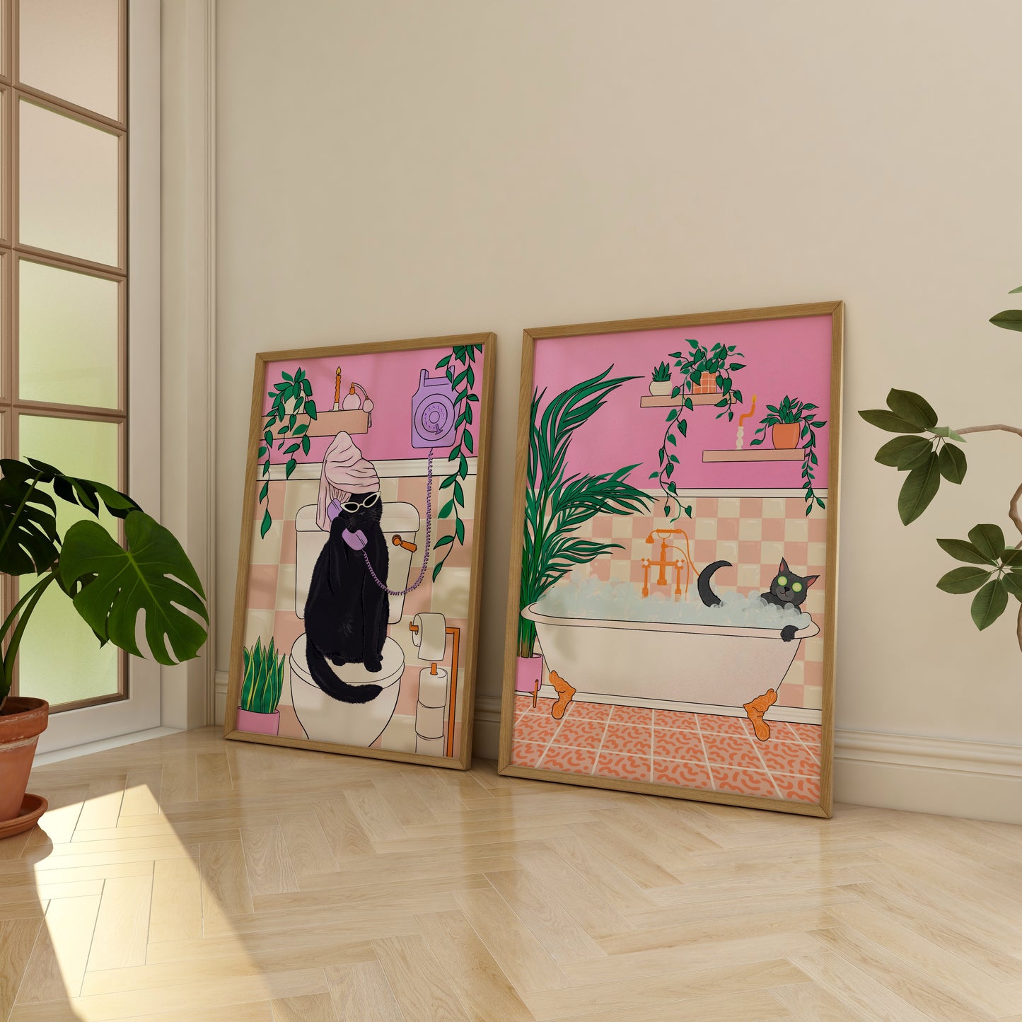 Pamper Puss Illustrated Print