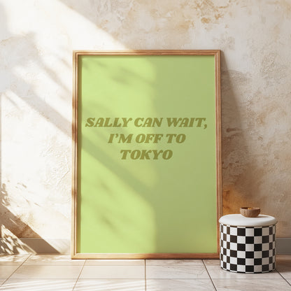 Green Customisable Worldwide Sally Can Wait Oasis Print