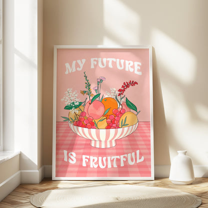 My Future Is Fruitful Illustrated Art Print