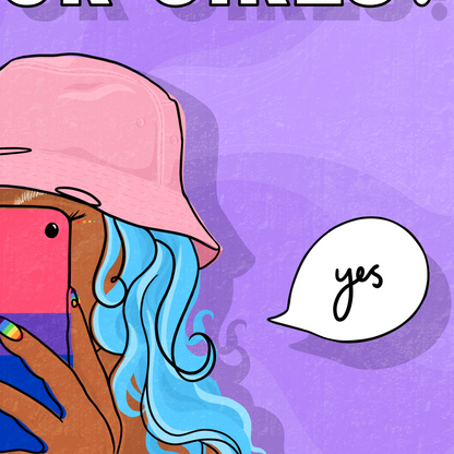 Do You Like Boys Or Girls Illustrated Print