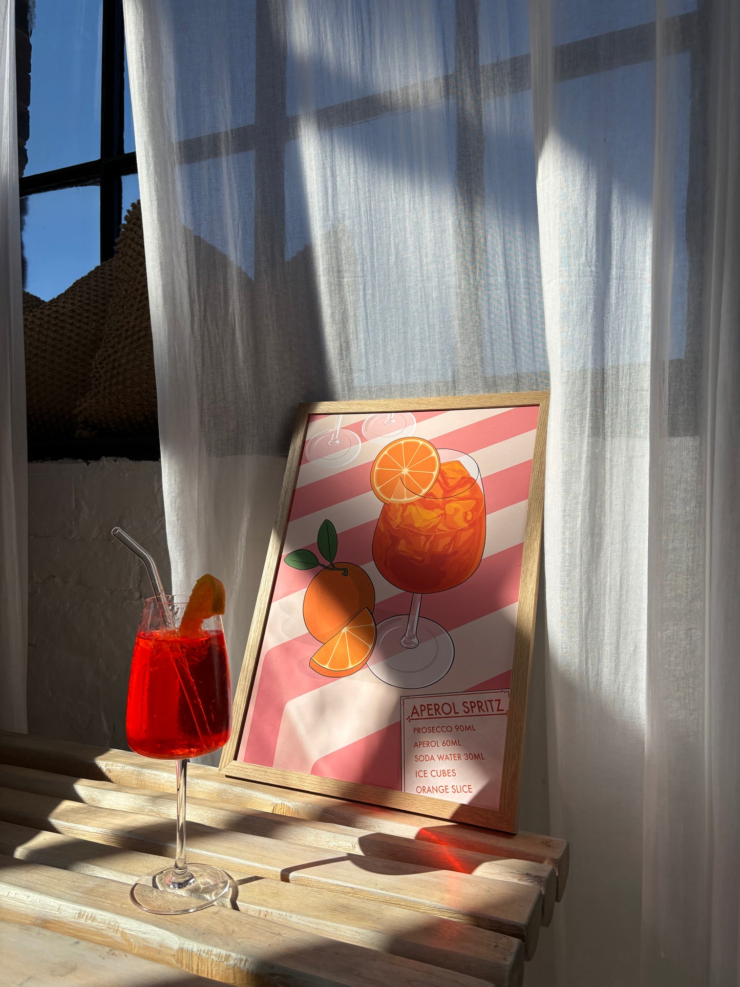 Aperol Spritz Illustrated Art Print