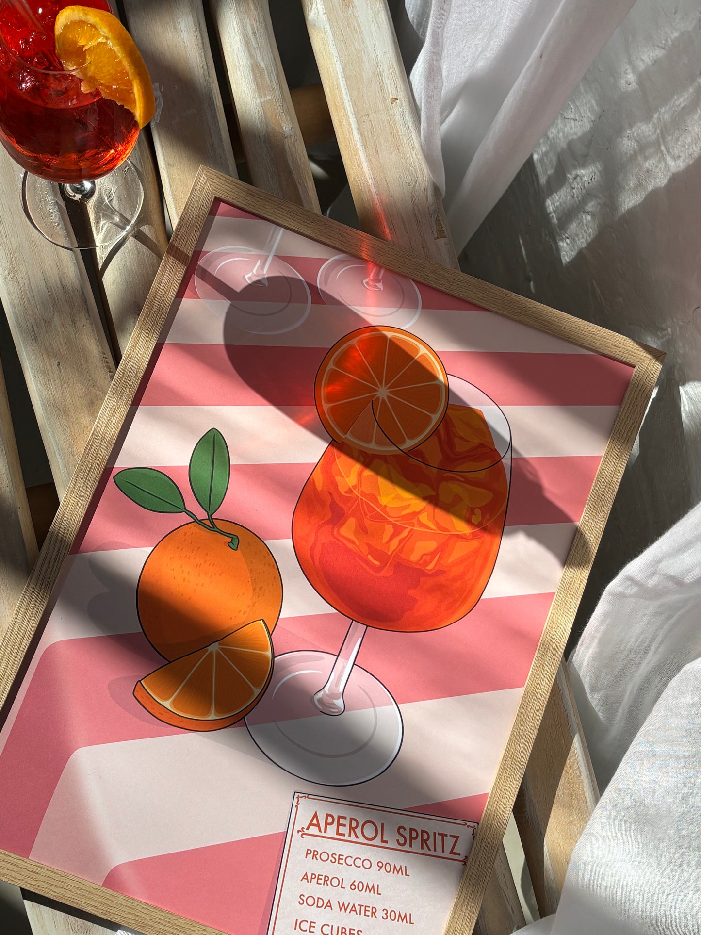 Aperol Spritz Illustrated Art Print