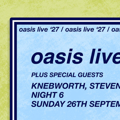 Customisable Live '27 Oasis Mania Ticket Art Print (UK and Ireland Dates)