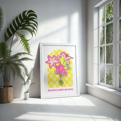 Bloom Baby Bloom Illustrated Art Print