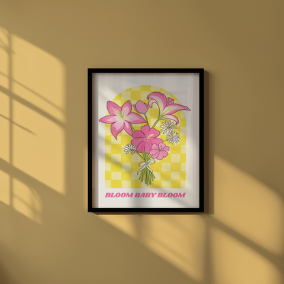 Bloom Baby Bloom Illustrated Art Print