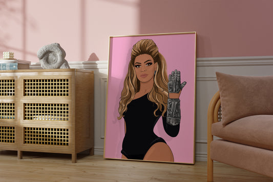 Beyonce Single Ladies Illustrated Print