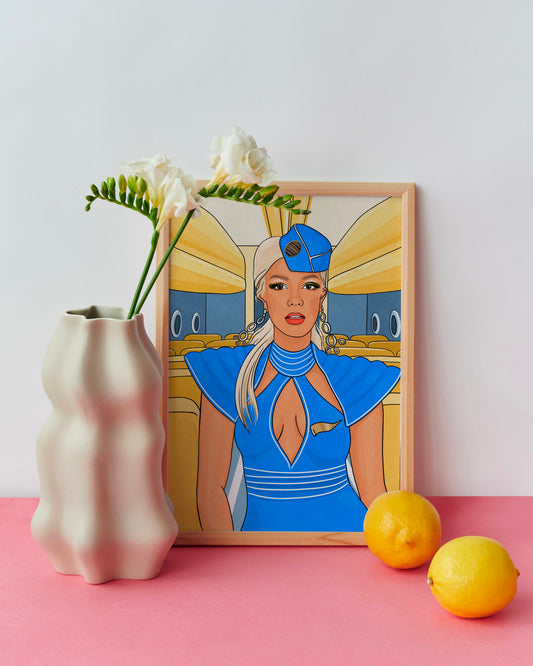 Britney Spears Toxic Illustrated Print