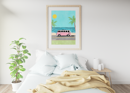 Camper In The Sun Print