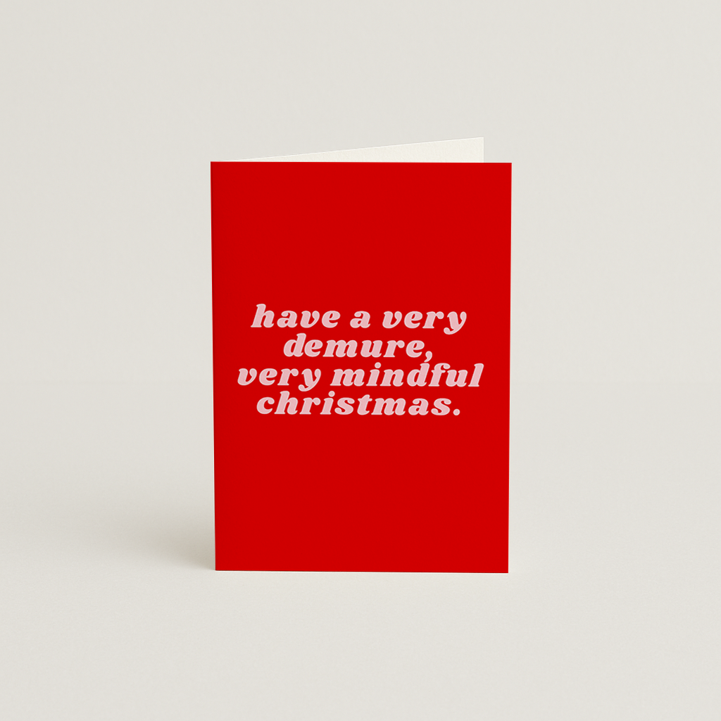 Demure Christmas Card