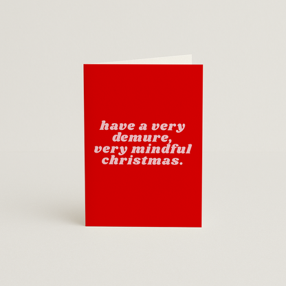 Demure Christmas Card