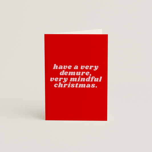 Demure Christmas Card