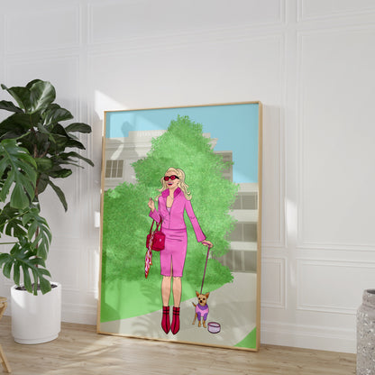 Elle Woods Illustrated Print