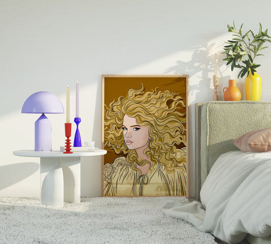 Taylor Swift Fearless Illustrated Print