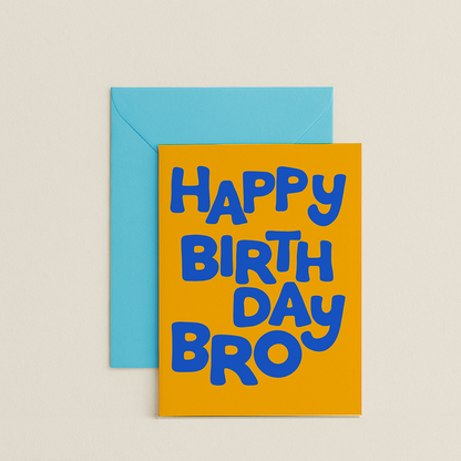 Happy Birthday Bro Card