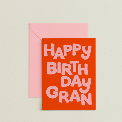 Happy Birthday Gran Card