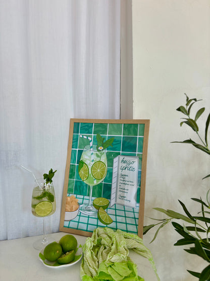 Hugo Spritz Illustrated Art Print