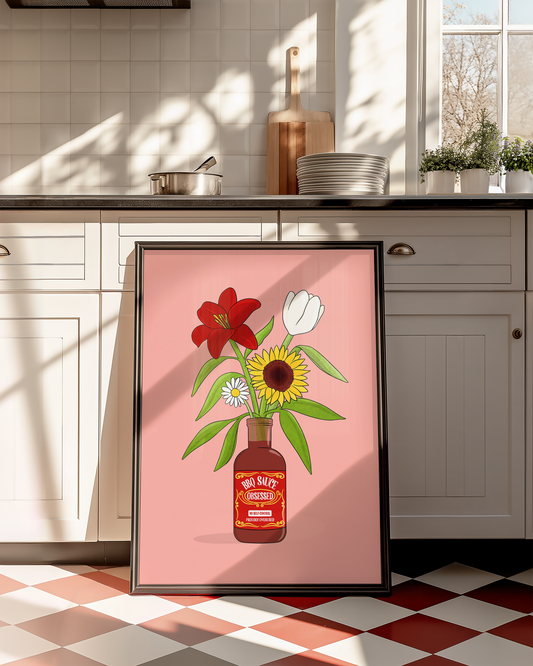 BBQ Sauce Illustrated Print