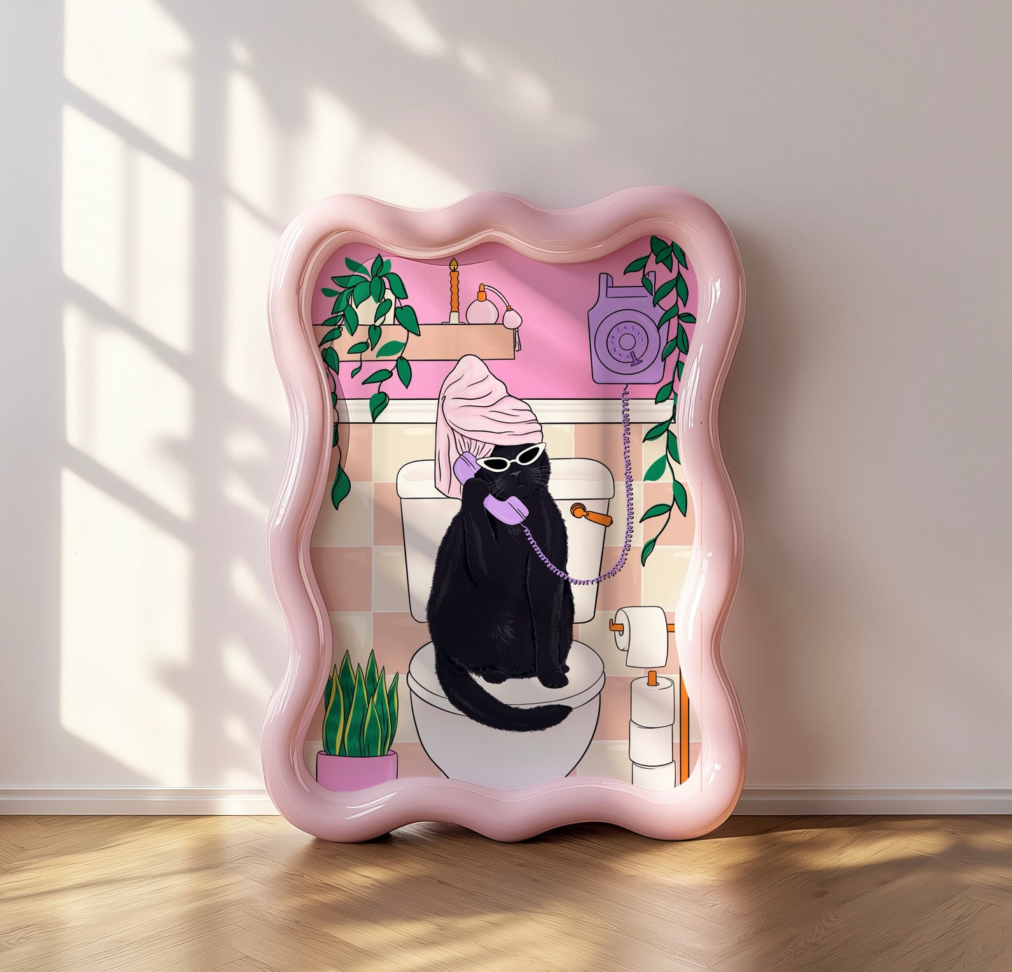 Pamper Puss Illustrated Print