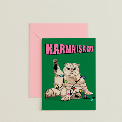Karma Cat Christmas Card