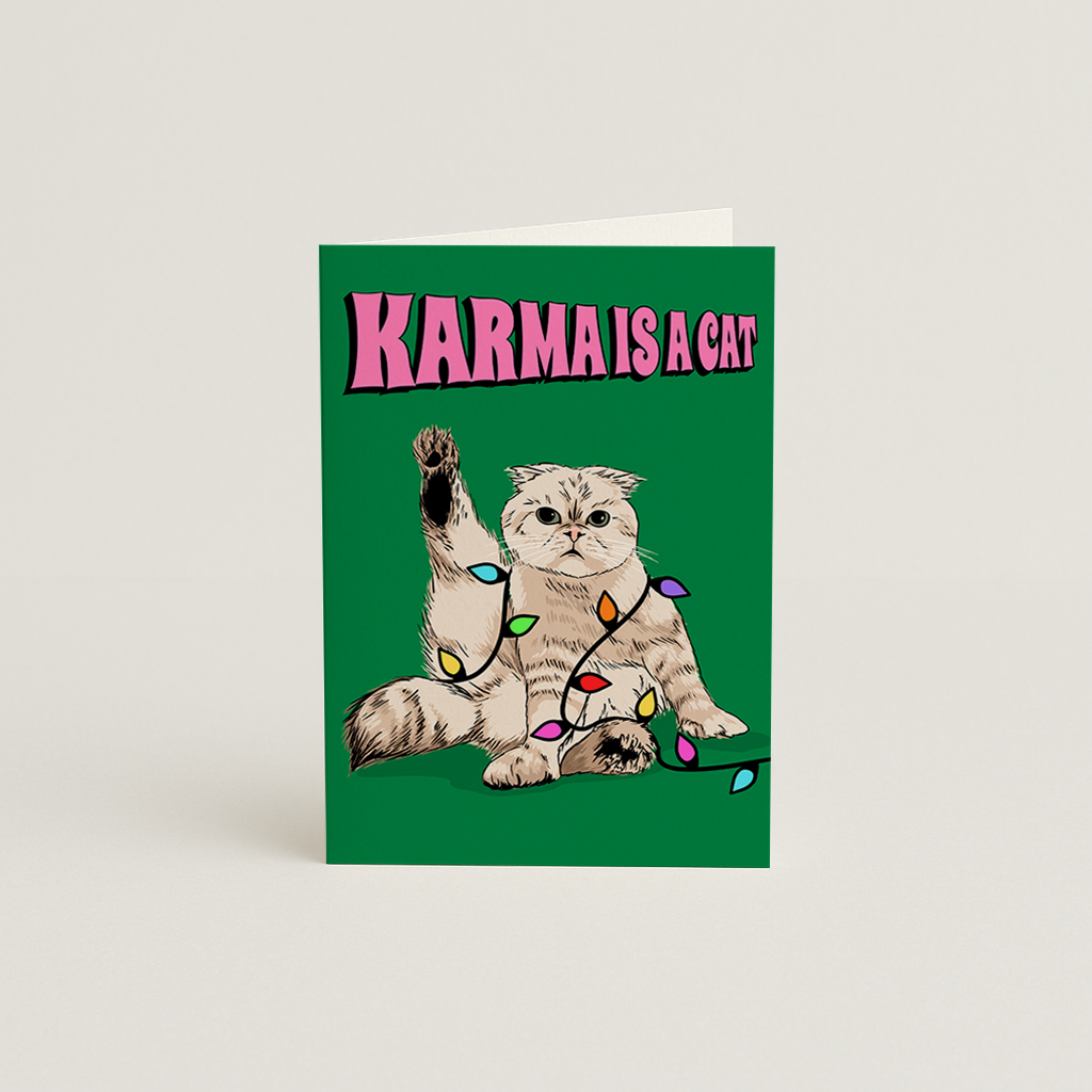Karma Cat Christmas Card