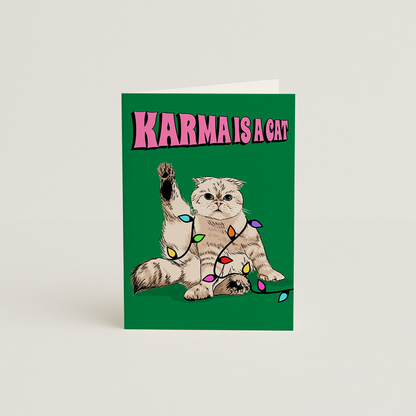 Karma Cat Christmas Card