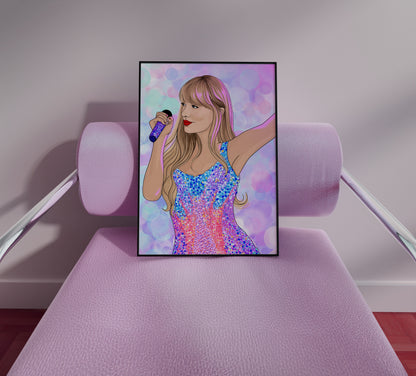 Taylor Swift Original Lover Illustrated Print
