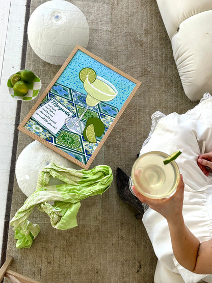 Margarita Cocktail Illustrated Art Print