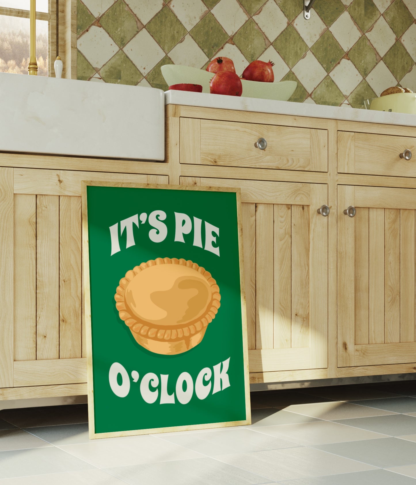 It's Pie O'Clock Illustrated Print