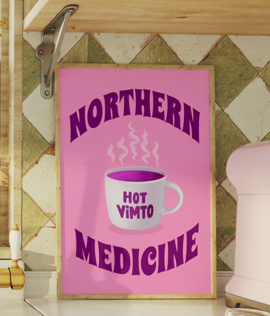 Northern Medicine Hot Vimto Illustrated Art Print