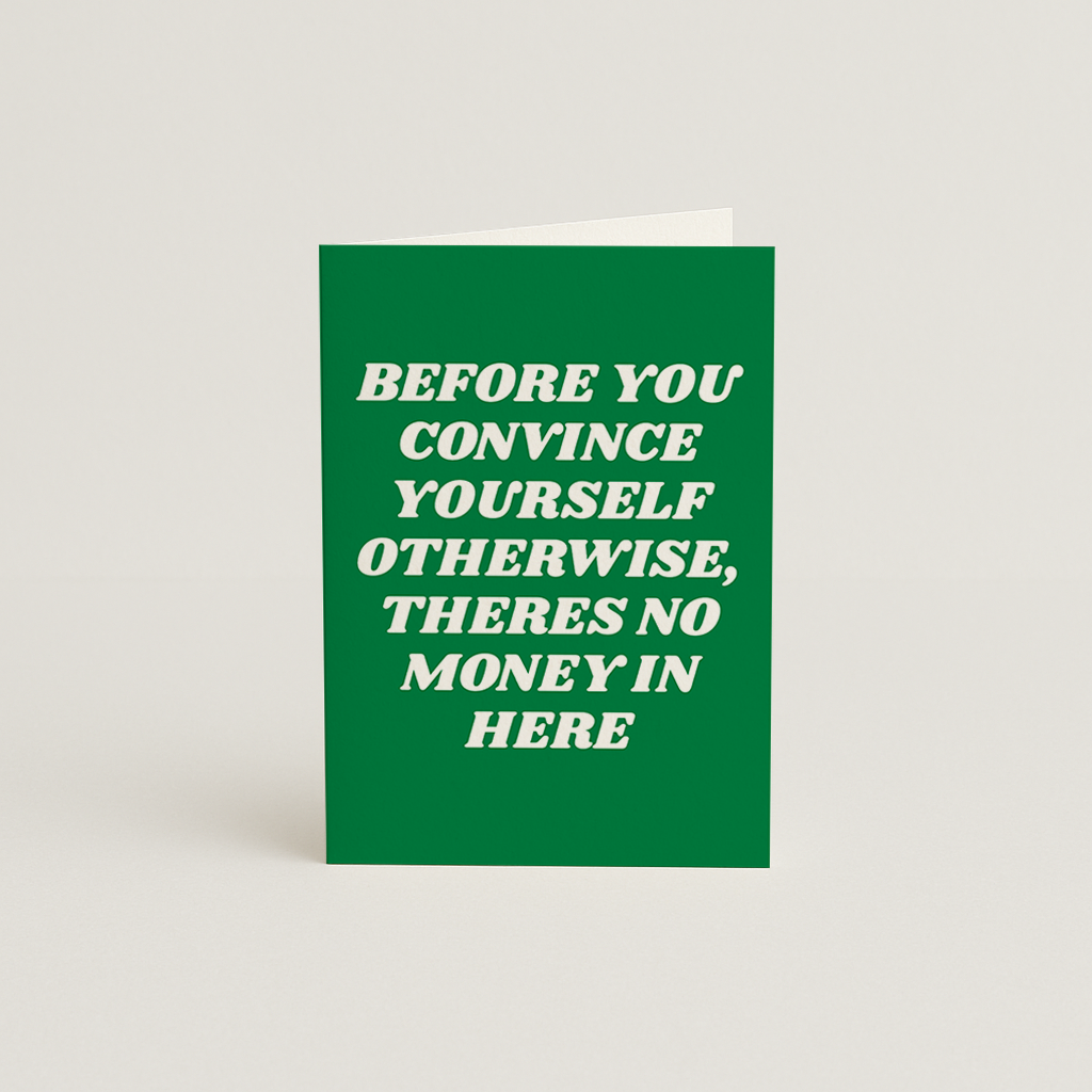 No Money Inside Christmas Card