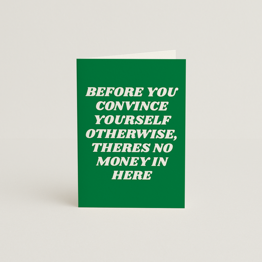 No Money Inside Christmas Card
