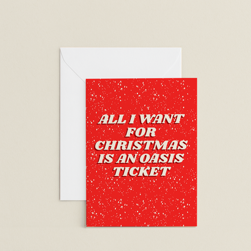 Oasis Ticket Christmas Card