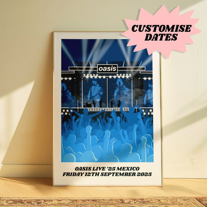 Customisable Oasis Worldwide Live '25 Print